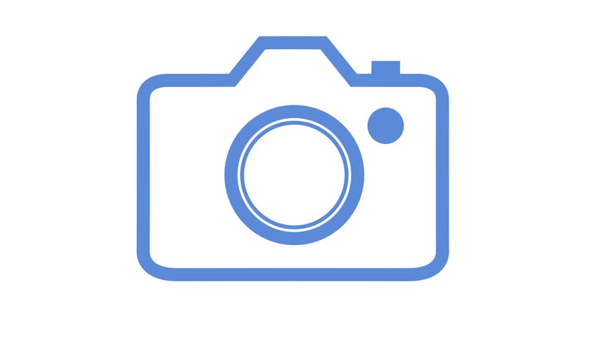 852x480 Dslr Camera Icon Animation Appearing Stock Footage Video