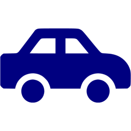 256x256 Navy Blue Car Icon