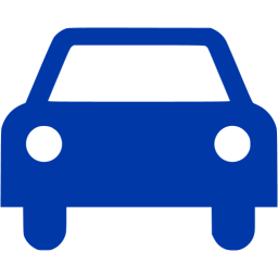 256x256 Royal Azure Blue Car Icon