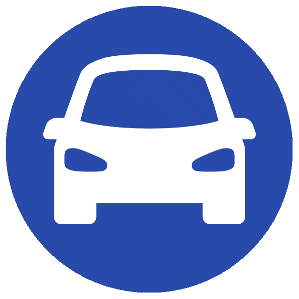 600x600 Car Icon Blue Classic Sun Control