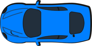 300x150 Blue Car