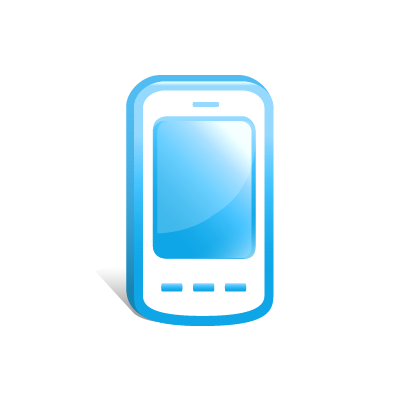 400x400 Cell Phone Icon Blue Images
