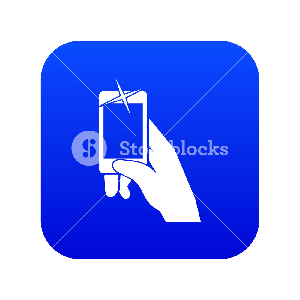 1000x1000 Hand Taking Pictures On Cell Phone Icon Digital Blue For Any