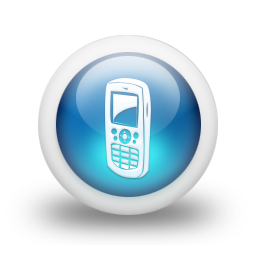 256x256 Blue Smartphone Icon Images