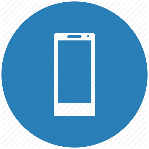 512x512 Blue, Mobile, Phone, Round Icon