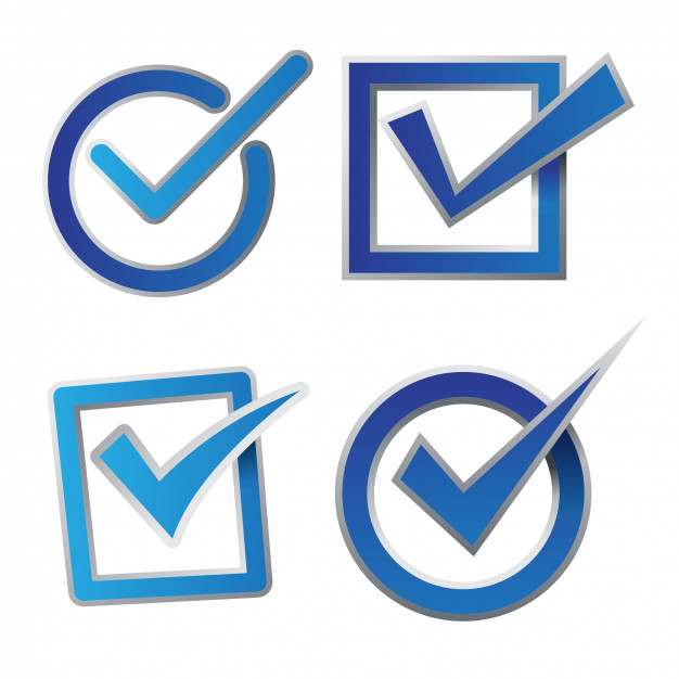 626x626 Blue Check Box Icon Set Vector Premium Download