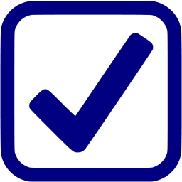 256x256 Navy Blue Checked Checkbox Icon