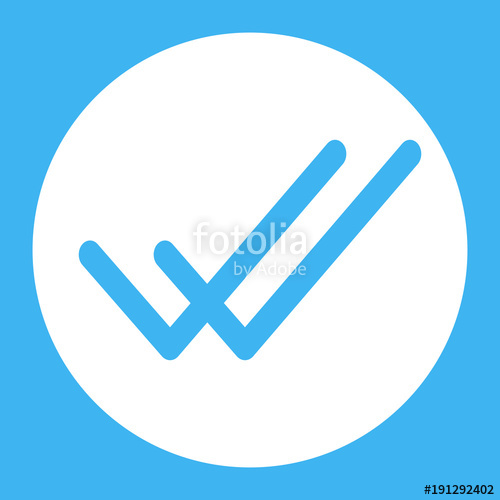 500x500 Whatsapp Delivered Message Icon, Two Blue Check Sign Vector