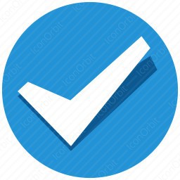 256x256 Blue Shadow Circle Checkmark Icon