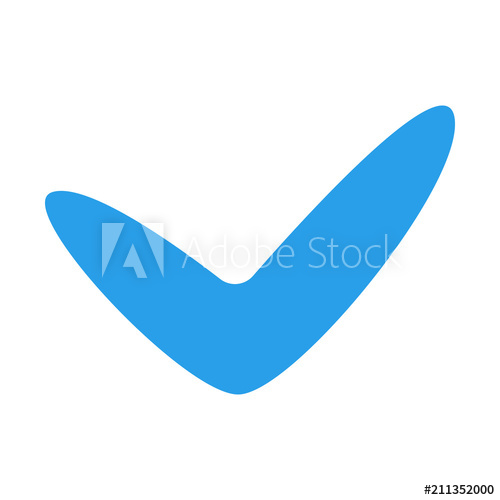 500x500 Blue Check Mark Icon Vector
