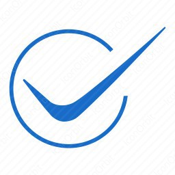 256x256 Circle Blue Checkmark Icon
