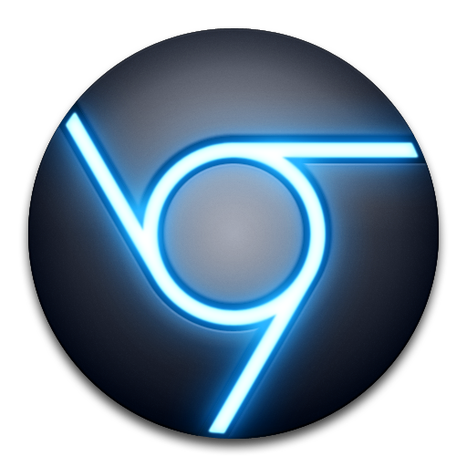 512x512 Google Chrome Icon Blue Black