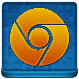256x256 Blue Chrome Coloured Icon