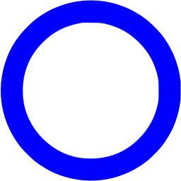 256x256 Blue Circle Outline Icon