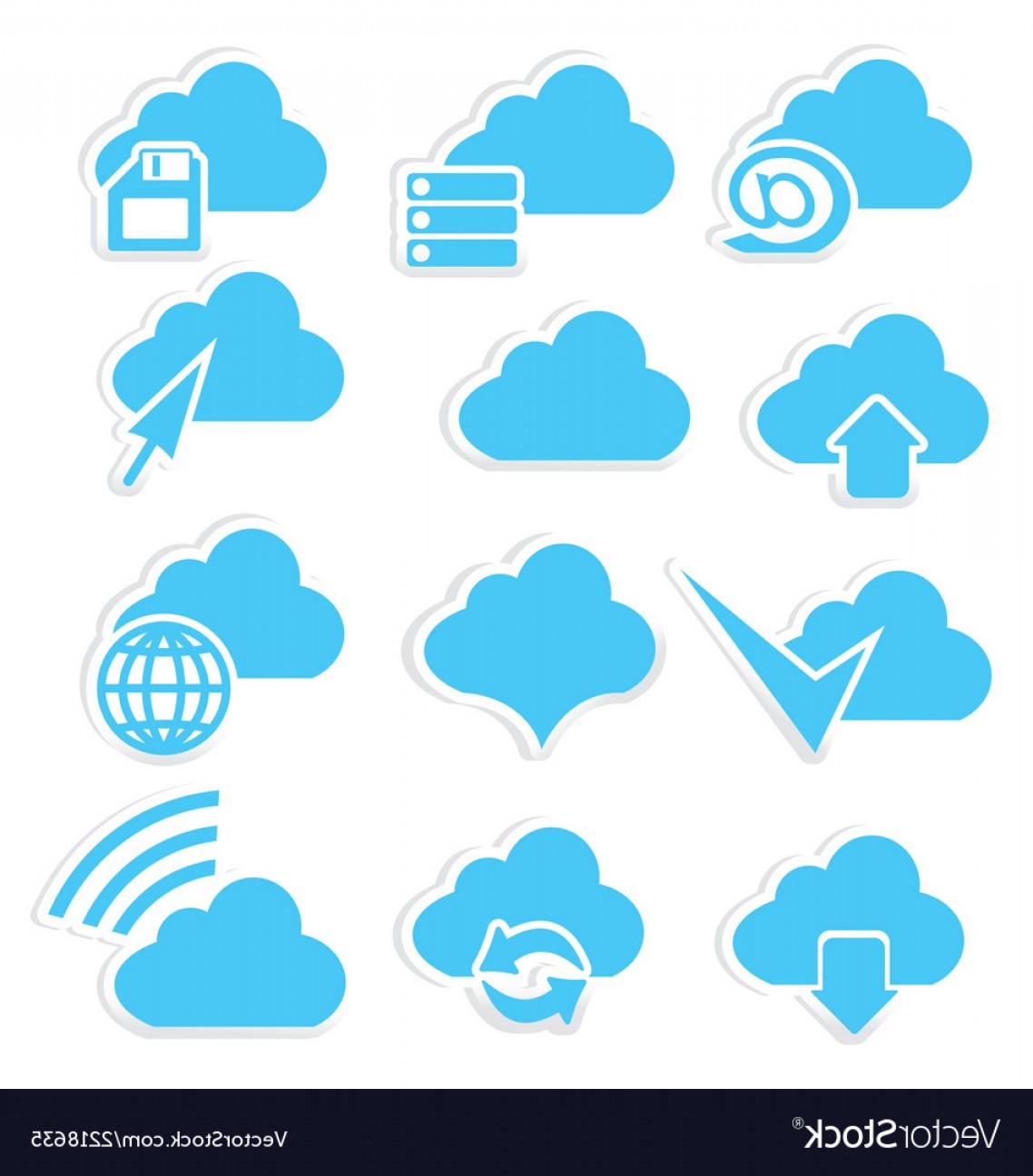 Blue Cloud Icon at Vectorified.com | Collection of Blue Cloud Icon free ...