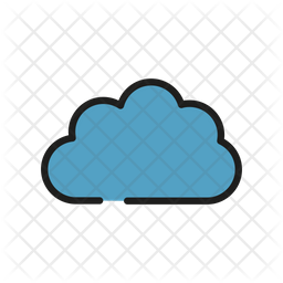 256x256 Cloud Icon Of Colored Outline Style
