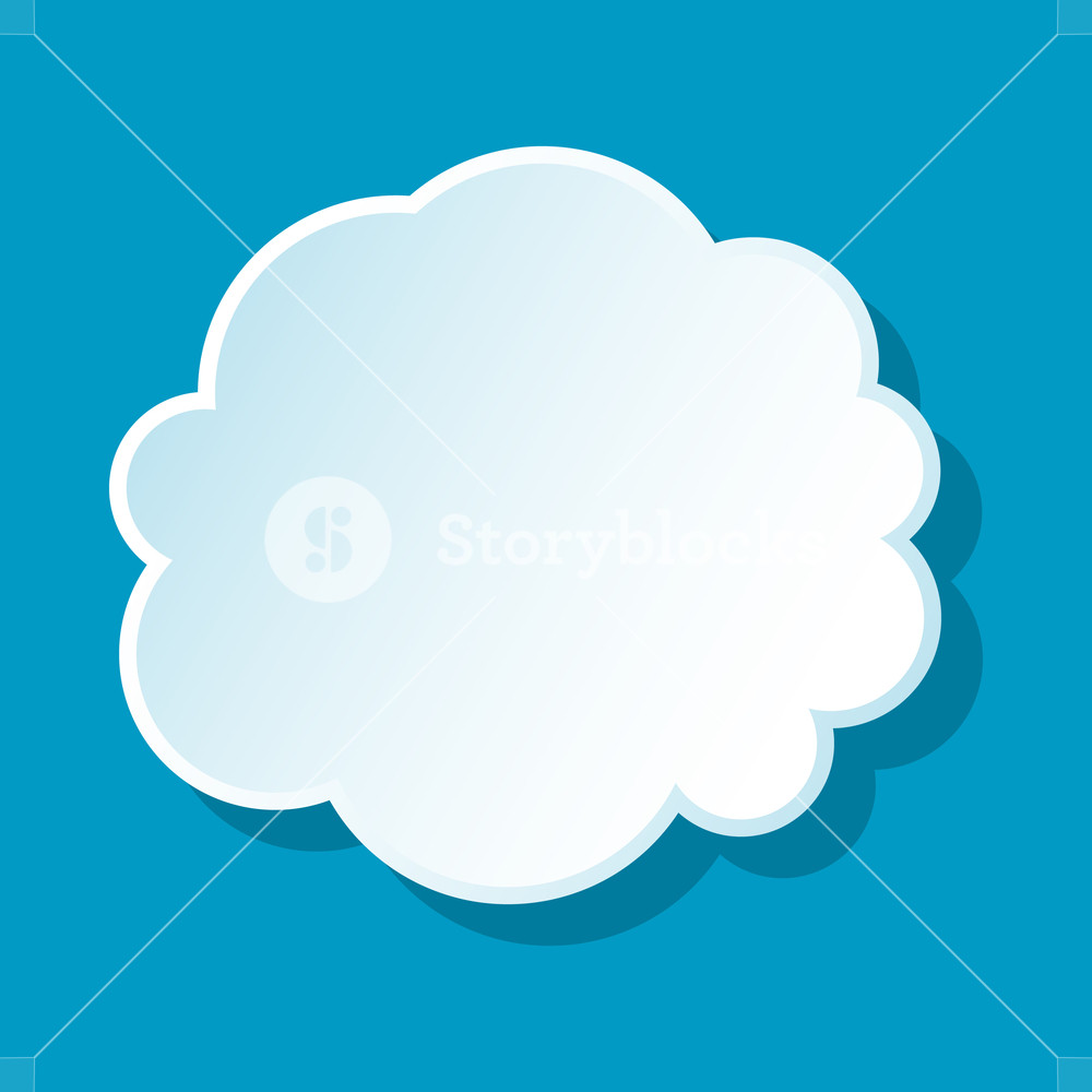 1000x1000 Round Cloud Icon On Blue Background Weather Symbol Royalty Free