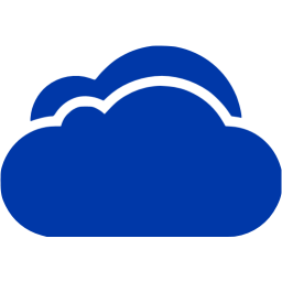256x256 Royal Azure Blue Cloud Icon