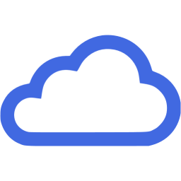 256x256 Royal Blue Clouds Icon