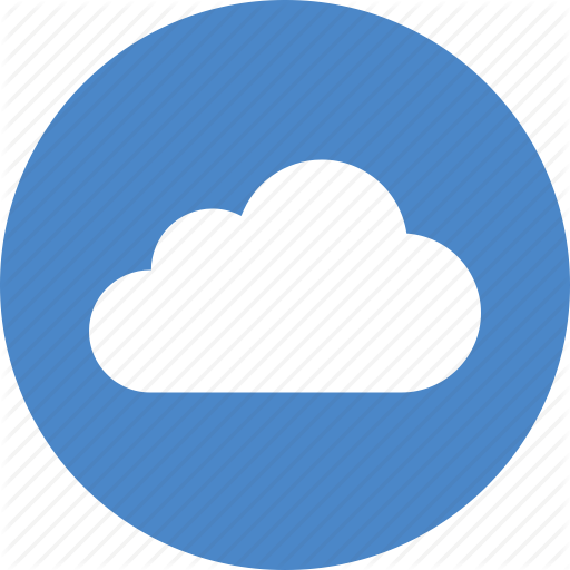 512x512 Blue, Circle, Cloud, Computing, Hosting, Services, Storage Icon