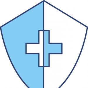 Person And Medical Cross Protection Shield Icon Blue Vector 300x300 Person And Medical Cross Protection Shield Icon Blue Vector
