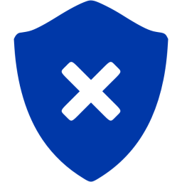 Royal Azure Blue Delete Shield Icon 256x256 Royal Azure Blue Delete Shield Icon