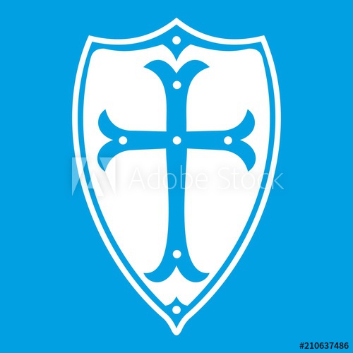 Shield Icon White Isolated On Blue Background Vector Illustration 500x500 Shield Icon White Isolated On Blue Background Vector Illustration