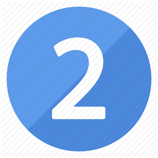 512x512 Blue, Circle, Circular, Number, Round, Two Icon