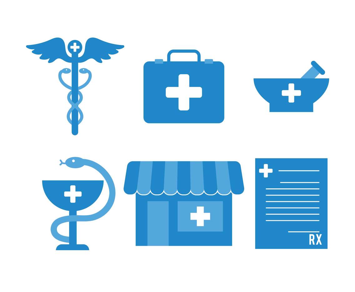 1136x936 Blue Pharmacy Icon Set Vectors Vector Art Graphics