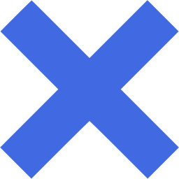 256x256 Royal Blue X Mark Icon