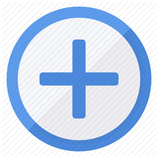 512x512 Add, Blue, Circle, Plus, White Icon