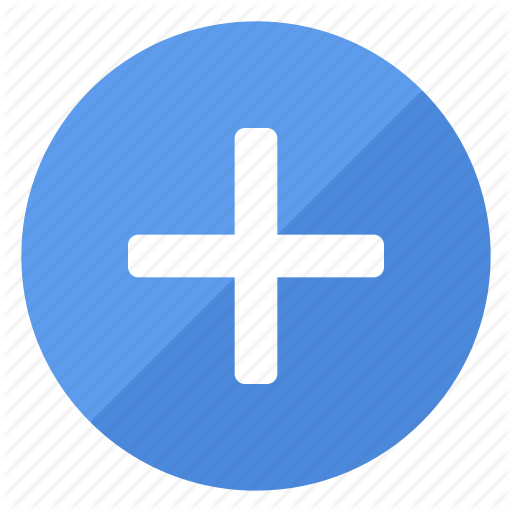 512x512 Add, Blue, Filledcircle, Plus, White Icon