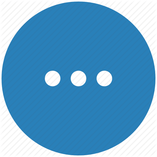 512x512 Blue, Dots, Menu, More, Round Icon