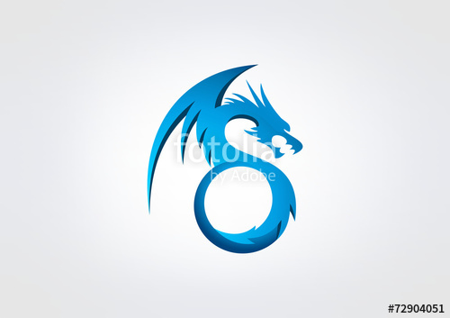 500x353 Dragon Busines Logo Symbol Power Icon Water Drop Hydra Stock