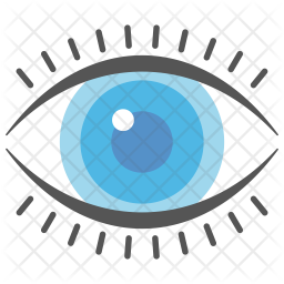 256x256 Eye Icon Of Flat Style