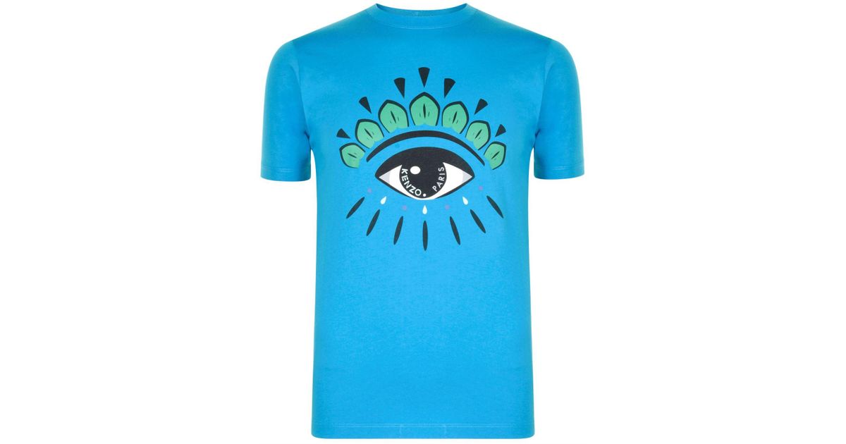 1200x630 Kenzo Eye Icon T Shirt In Blue For Men