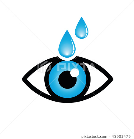 450x468 Blue Eye With Eye Drops Icon Isolated On White