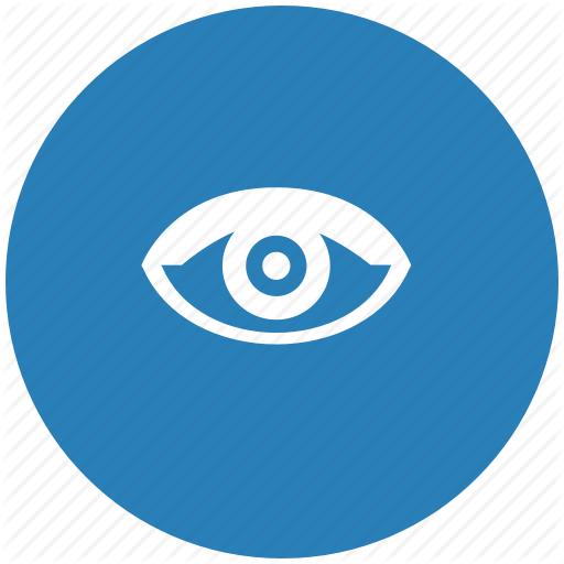 512x512 Blue, Eye, Round, View, Vision Icon