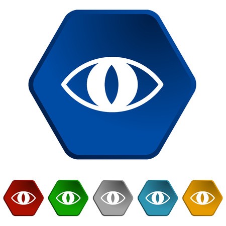 450x450 Colored Cat Eyes Icons Set, Blue Eye Icon Royalty Free Vector
