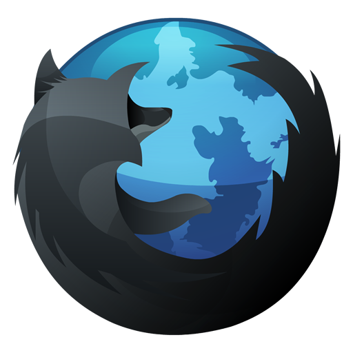 512x512 Mozilla Firefox Black And Blue Icon, Png Clipart Image