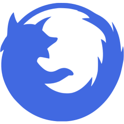 256x256 Royal Blue Firefox Icon