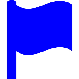 256x256 Blue Flag Icon