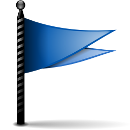 256x256 Actions Flag Blue Icon Oxygen Iconset Oxygen Team