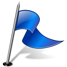 256x256 Flag Right Blue Icon Download Gis Gps Map Icons Iconspedia