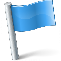 256x256 Iconexperience V Collection Signal Flag Blue Icon