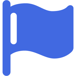 256x256 Royal Blue Flag Icon
