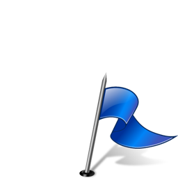 256x256 Blue, Flag Icon