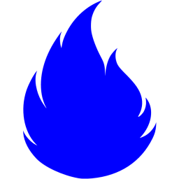 256x256 Blue Flame Icon