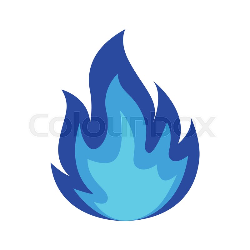 800x800 Blue Flame Icon, Vector Illustration Stock Vector Colourbox