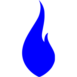 256x256 Blue Flame Icon